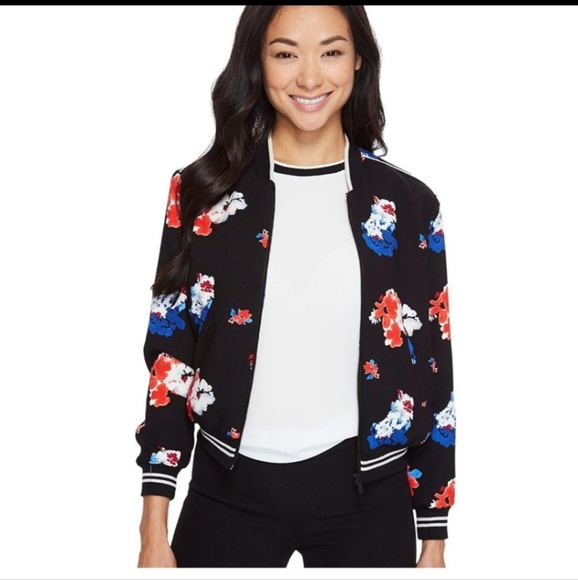 Vince Camuto floral bloom bomber jacket - Picture 8 of 15